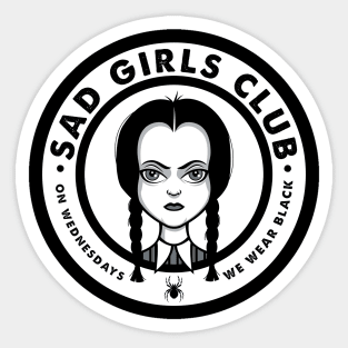 Sad Girls Club - Wednesday Goth Sticker
